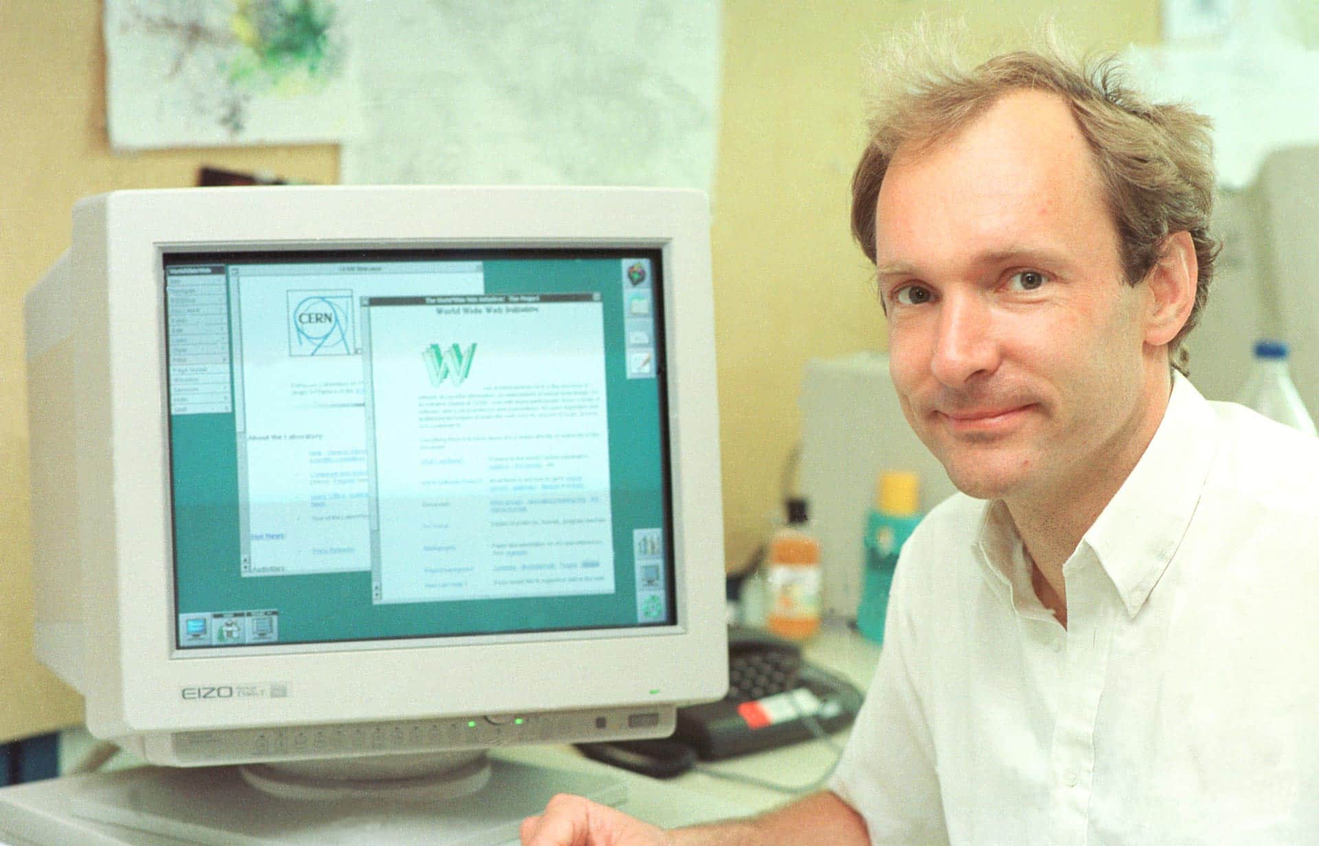 Former physicist, Tim Berners-Lee invented the World Wide Web as an essential tool for high energy physics at CERN from 1989 to 1994. Together with a small team he conceived HTML, http, URLs, and put up the first server and the first 'what you see is what you get' browser and html editor. Tim is now Director of the Web Consortium W3C, the International Web standards body based at INRIA, MIT and Keio University.